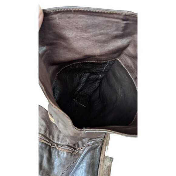 Vic Womens Distressed Leather Knee High Boots Brown Size 9 40 - Picture 8 of 10